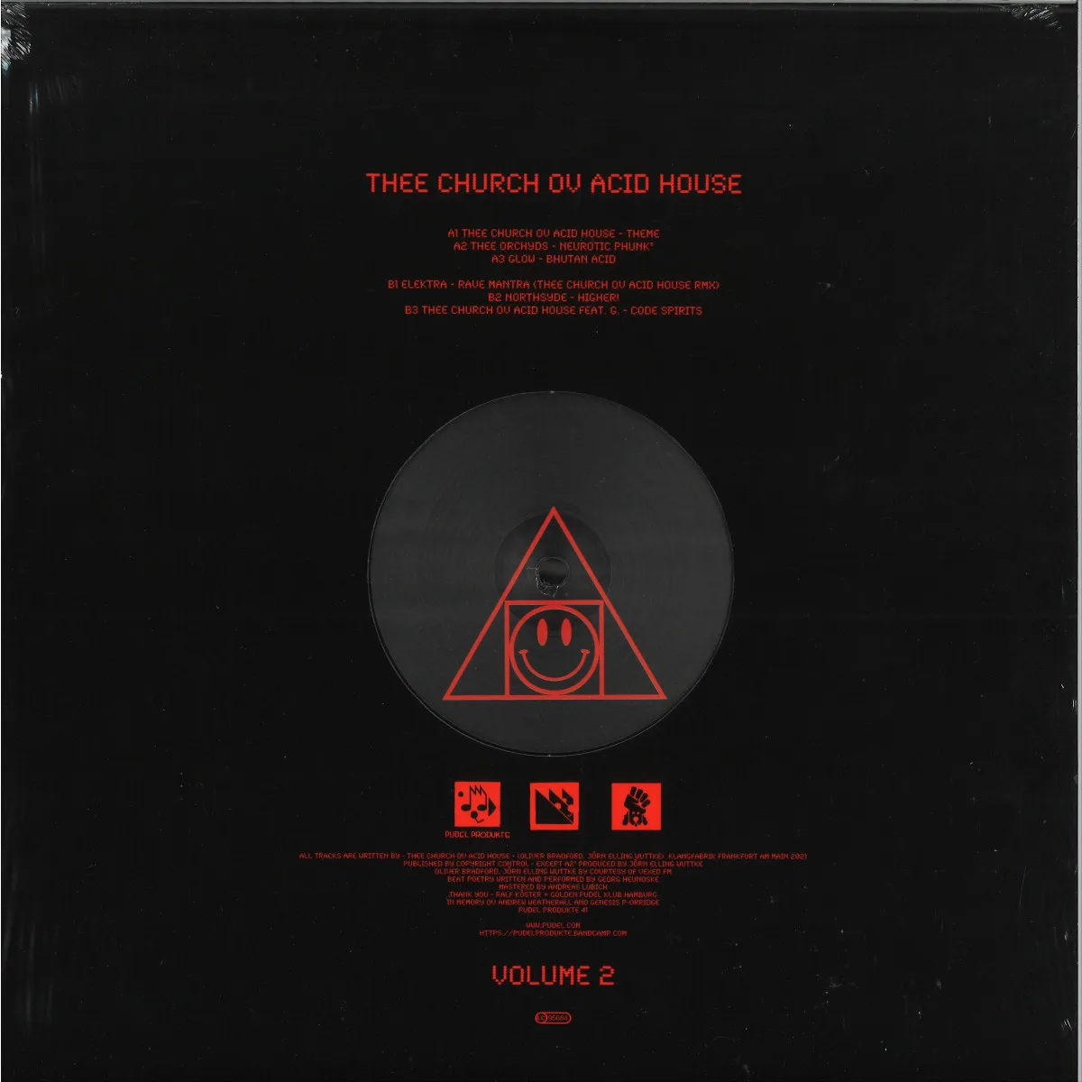 Обратная сторона обложки — Various — Thee Church Ov Acid House – Volume 2