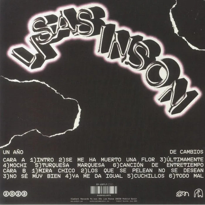 Back cover — LISASINSON — Un Ano De Cambios