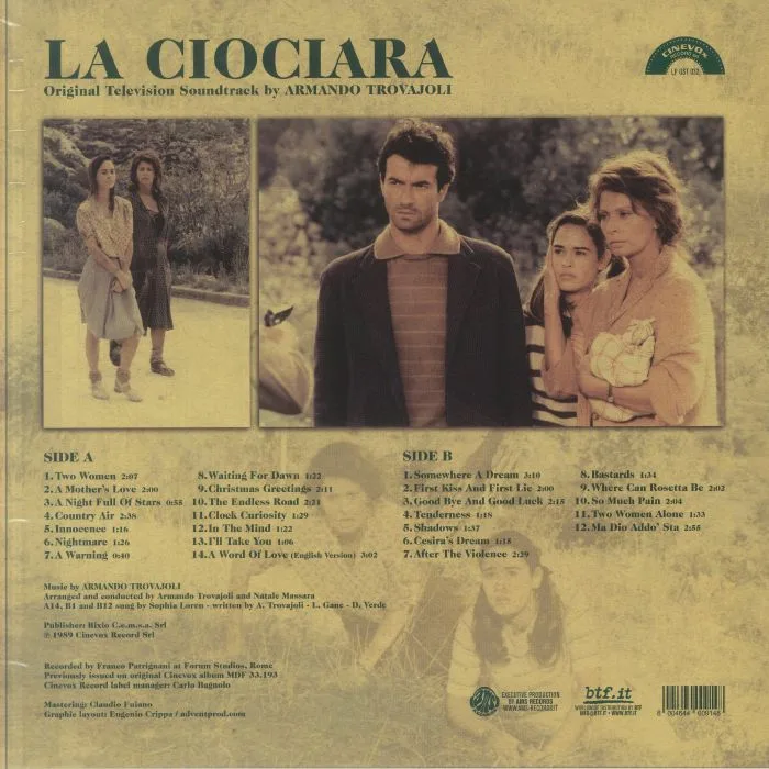 Обратная сторона обложки — Armando TROVAJOLI — La Ciociara