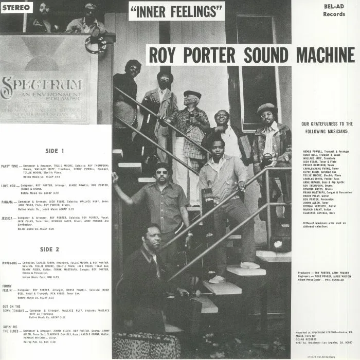 Обратная сторона обложки — ROY PORTER SOUND MACHINE — Inner Feelings (Japanese Edition)