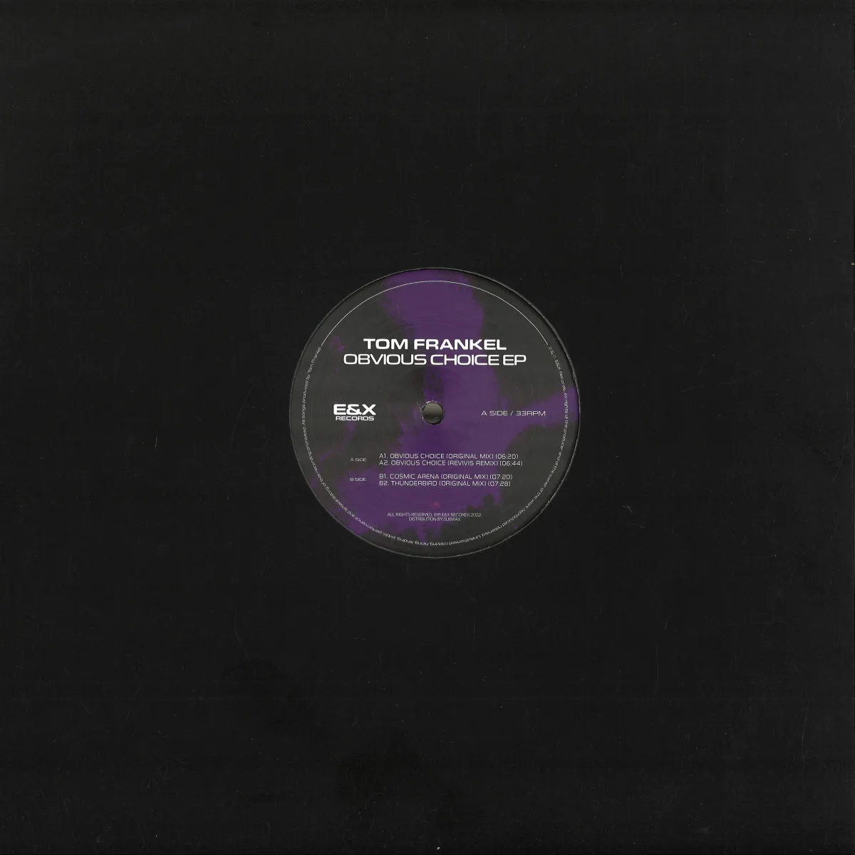 Back cover — Tom Frankel — Obvious Choice EP