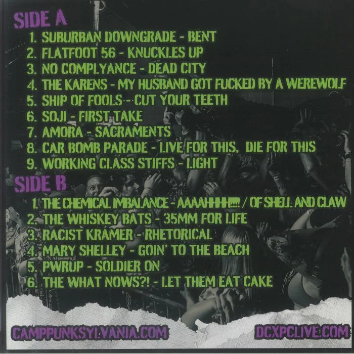 Обратная сторона обложки — VARIOUS — Comp Punksylvania: Vol 4 Live!