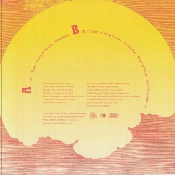 Back cover — The ALIEN DUB ORCHESTRA — Plays The Breadminster Songbook