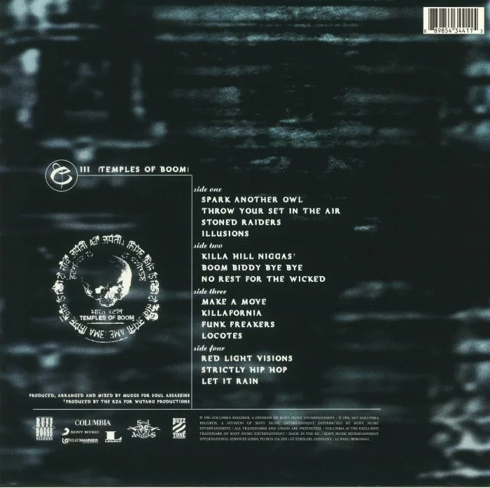 Back cover — CYPRESS HILL — III: Temples Of Boom (reissue)