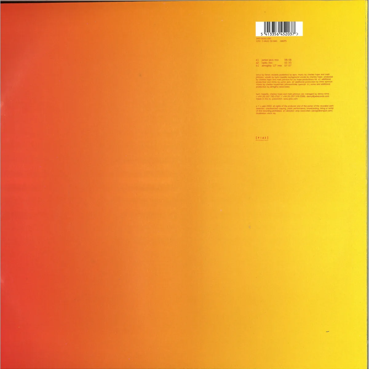 Back cover — Sunrayfeat.Kym Mazelle — Perhaps