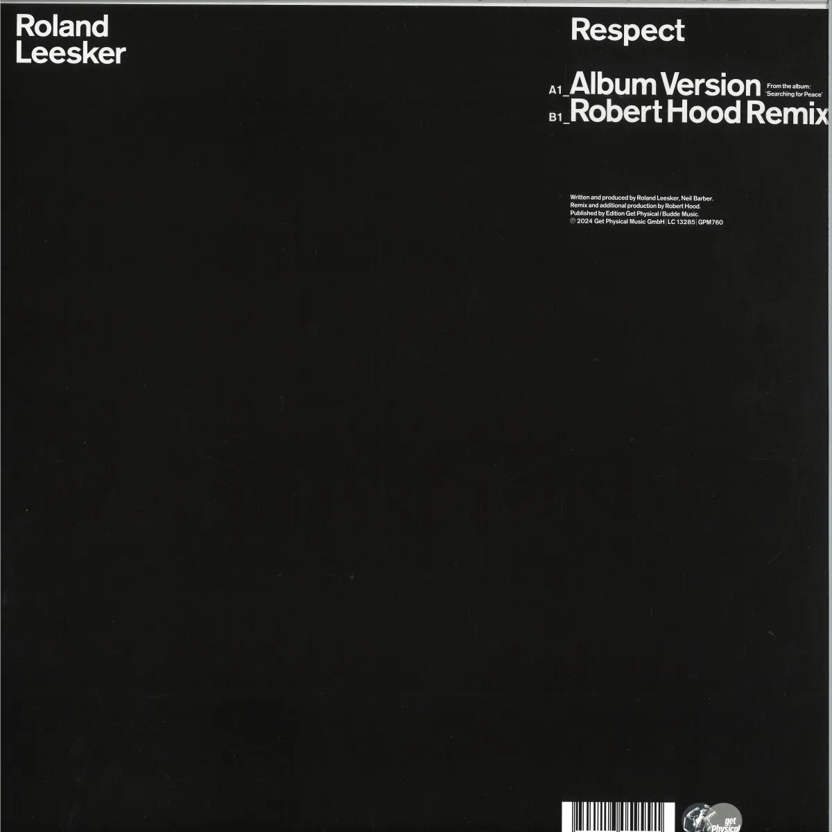 Обратная сторона обложки — Roland Leesker — Respect
