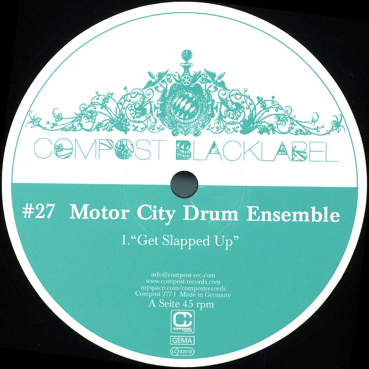 Лицевая сторона обложки — Motor City Drum Ensemble — Get Slapped Up