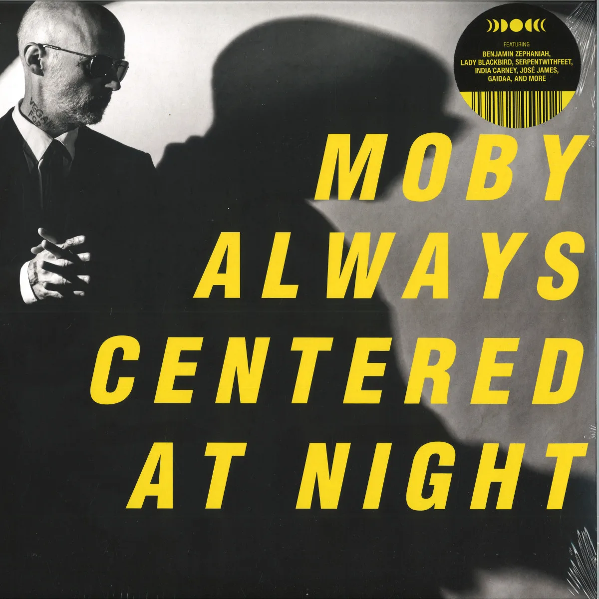 Лицевая сторона обложки — Moby — Always Centered At Night LP 2x12"