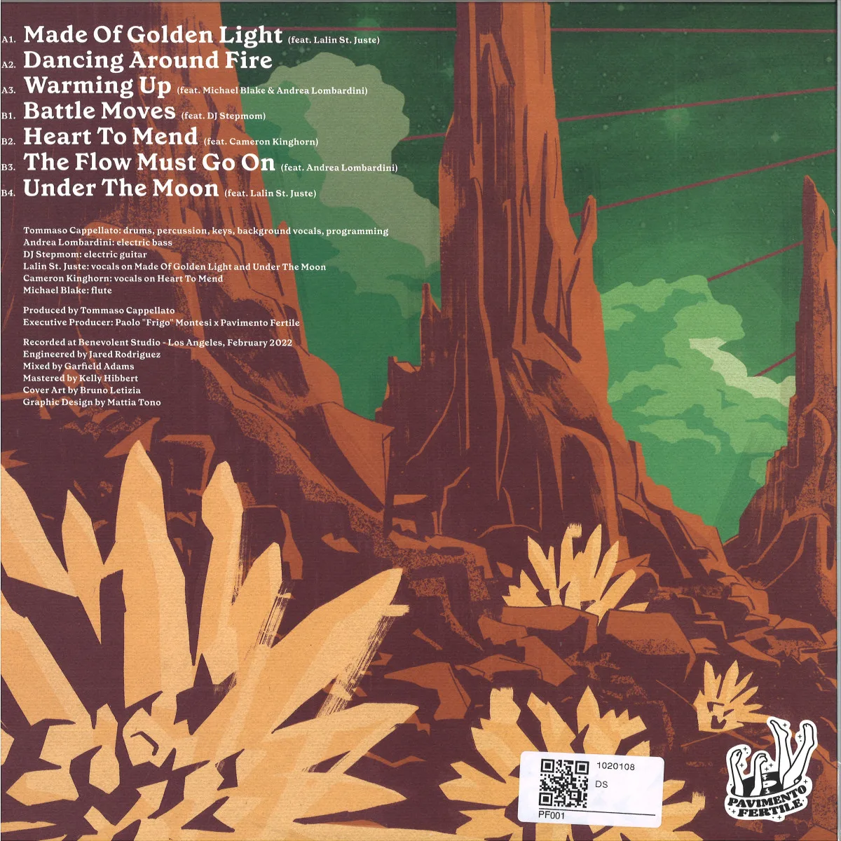 Обратная сторона обложки — Tommaso Cappellato&Pavimento Fertile — Dancing Around Fire LP