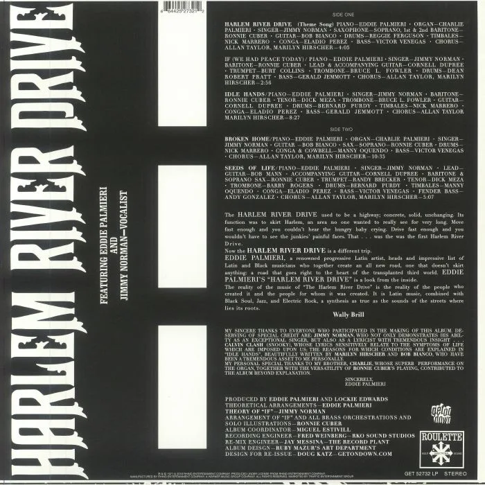 Back cover — HARLEM RIVER DRIVE — Harlem River Drive (reissue)