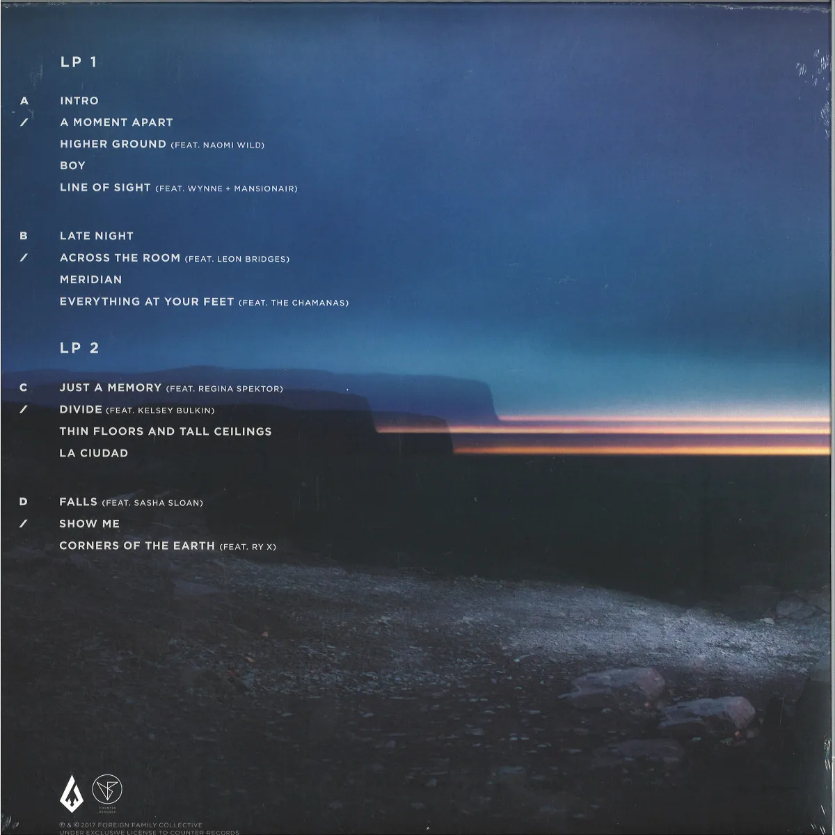 Обратная сторона обложки — Odesza — A Moment Apart LP 2x12"