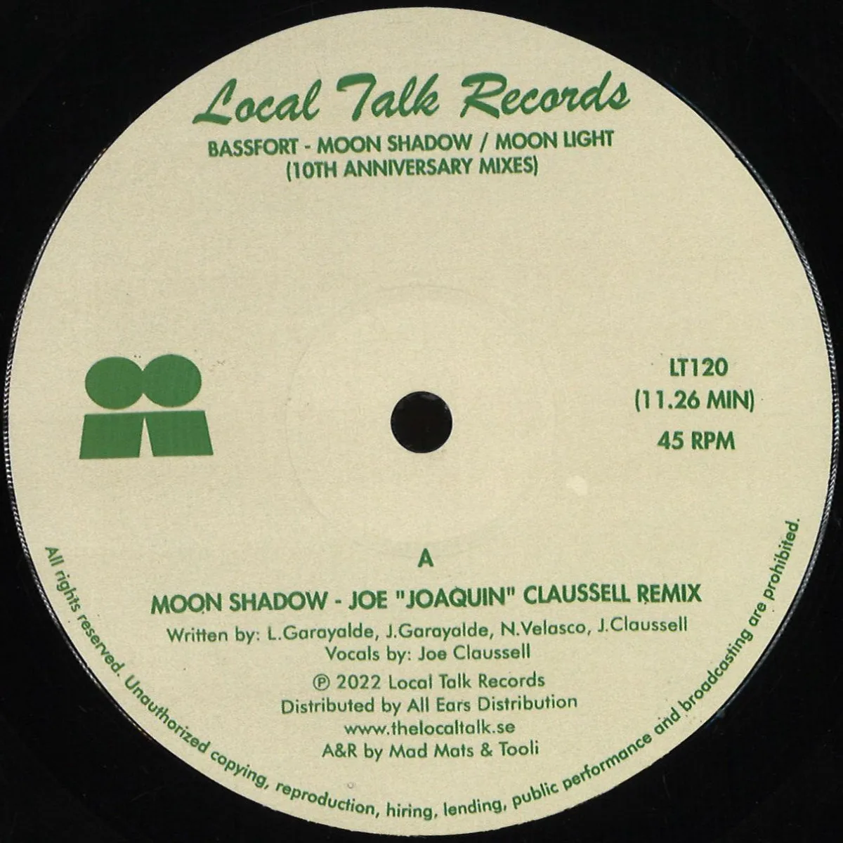 Front cover — Moon Shadow/Moon Light — BASSFORT (10th ANNIVERSARY MIXES)