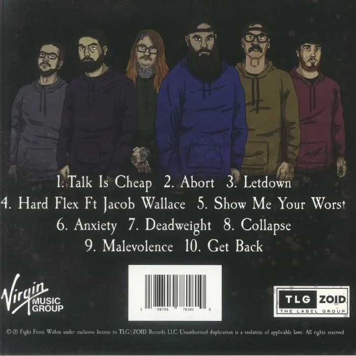 Back cover — FIGHT FROM WITHIN — Talk Is Cheap