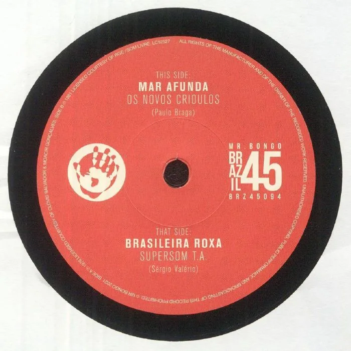 Front cover — OS NOVOS CRIOULOS / SUPERSOM TA — Mar Afunda