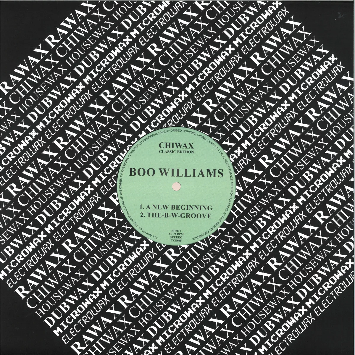 Лицевая сторона обложки — Boo Williams — A New Beginning