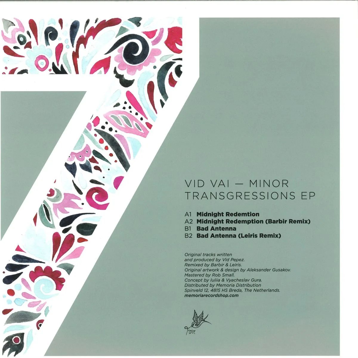 Back cover — Vid Vai — Minor Transgressions Ep