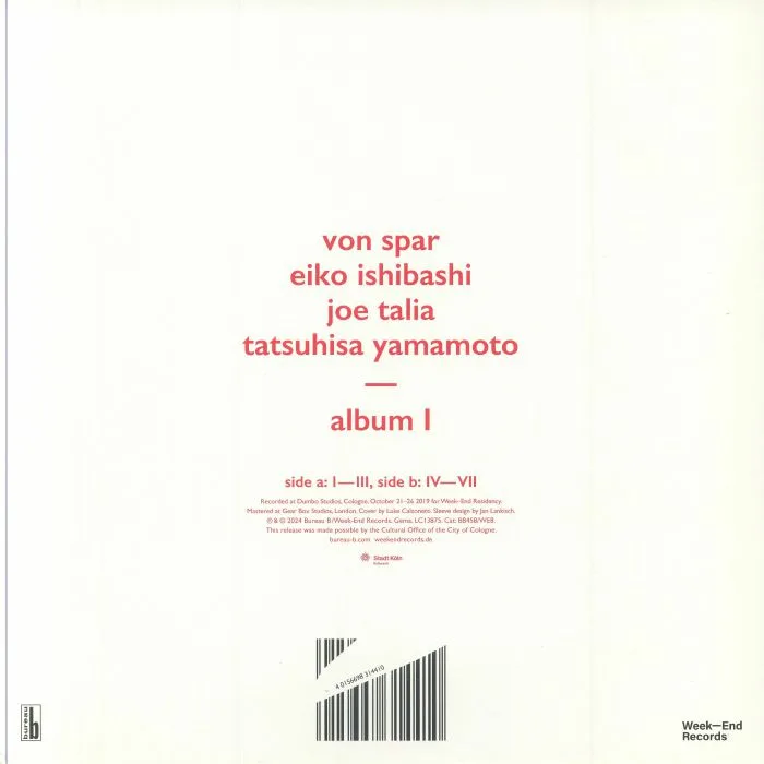 Back cover — VON SPAR / VARIOUS — Album I