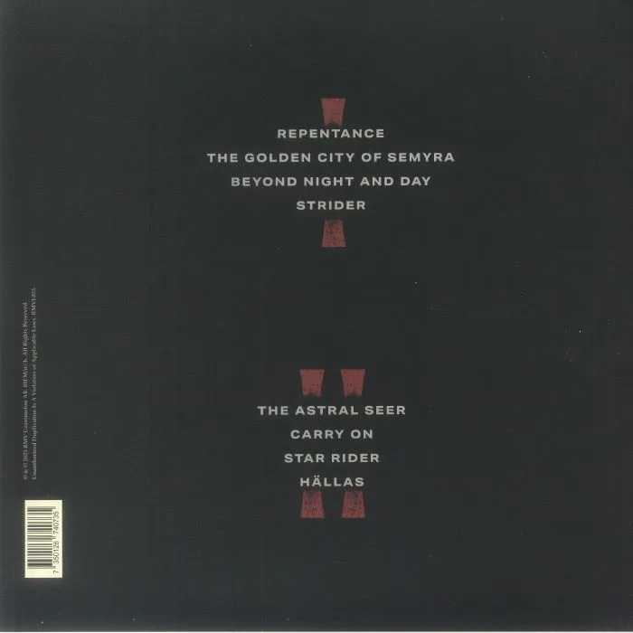 Back cover — The HALLAS SAGA — Live At Cirkus