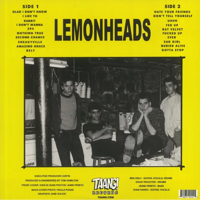 Back cover — The LEMONHEADS — Hate Your Friends (Deluxe Edition) (reissue) (Record Store Day RSD 2021)