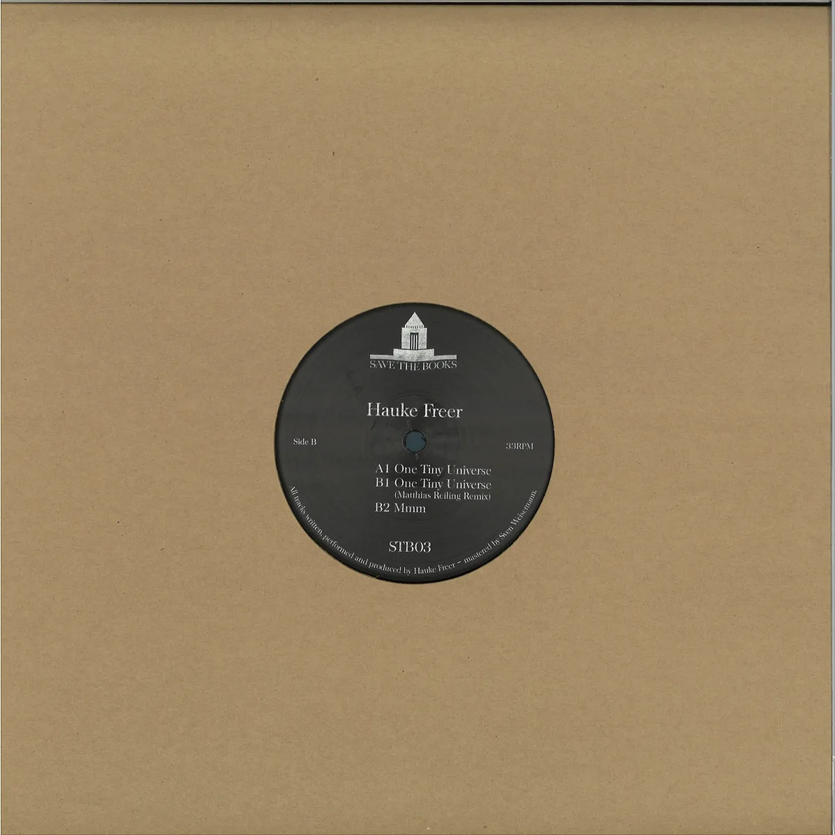 Back cover — Hauke Freer — One Tiny Universe EP