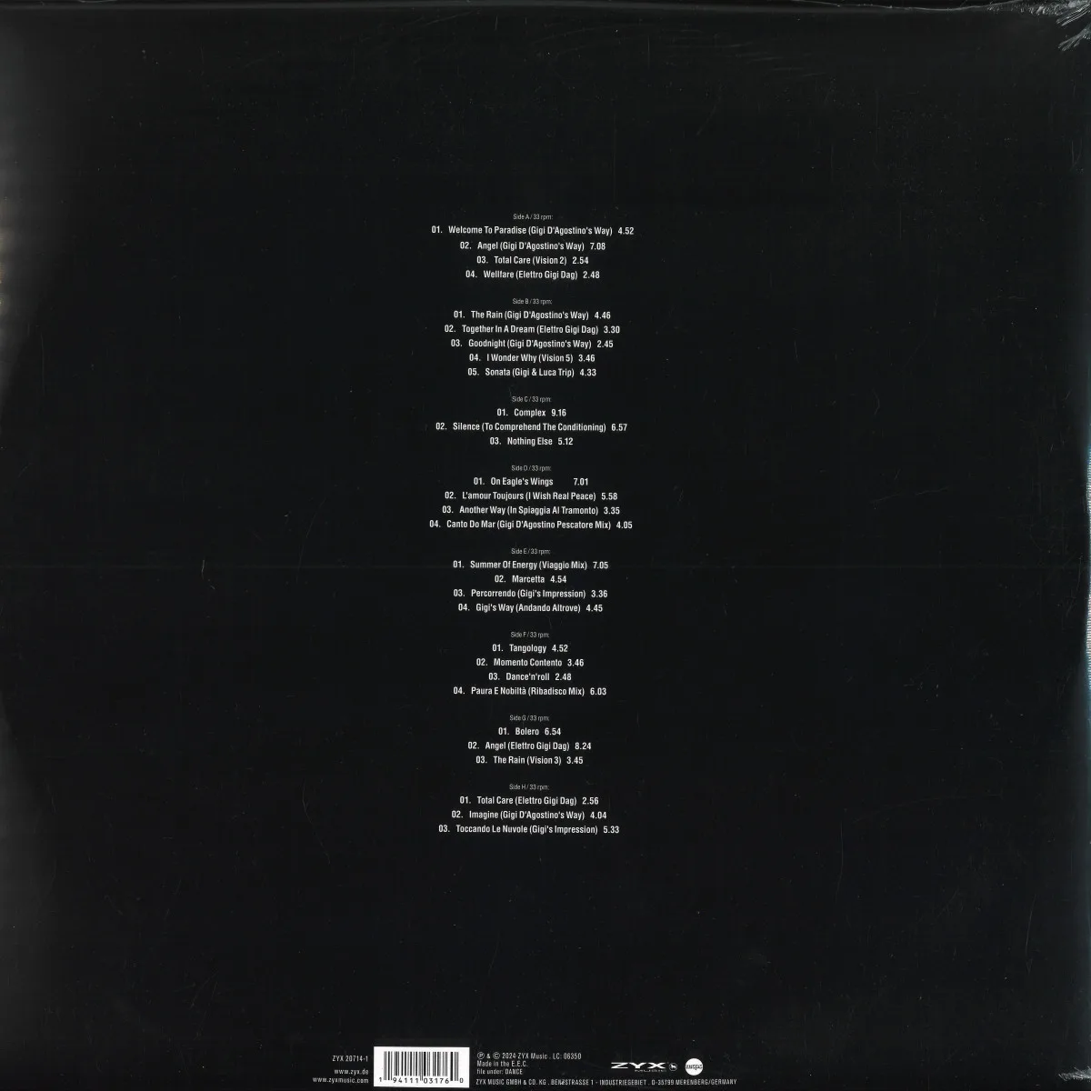 Back cover — GIGI D‘AGOSTINO — L‘amour Toujours II LP 4x12"