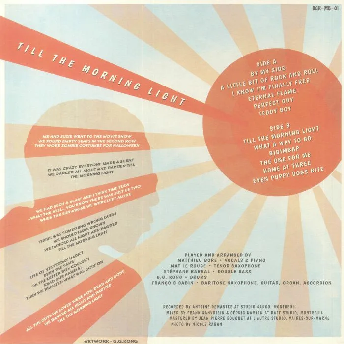 Back cover — Matthieu BORE — Till The Morning Light