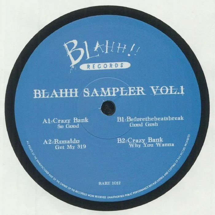 Лицевая сторона обложки — CRAZY BANK / RONALDO / BEFORETHEBEATSBREAK — Blahh Sampler Vol 1