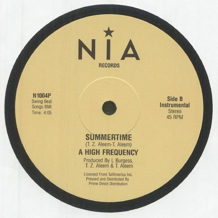 Обратная сторона обложки — A HIGH FREQUENCY — Summertime (Record Store Day RSD 2026)