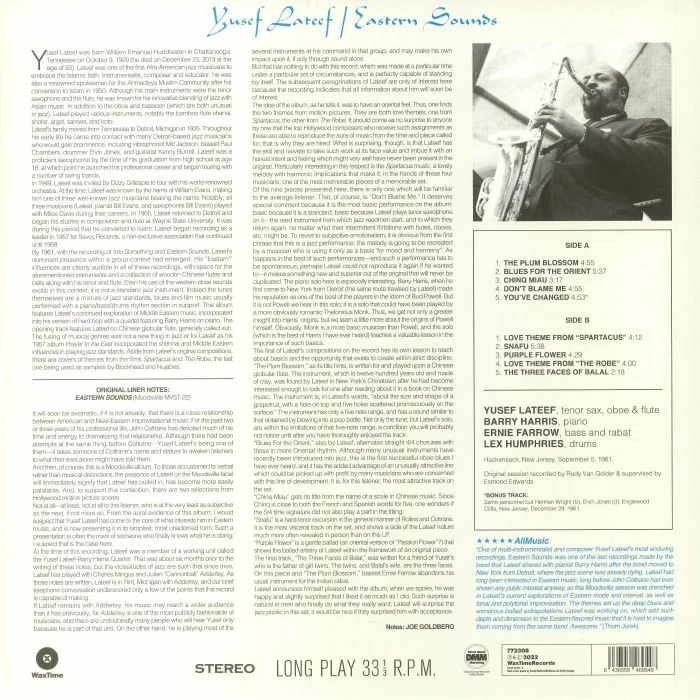 Обратная сторона обложки — Yusef LATEEF — Eastern Sounds (remastered)