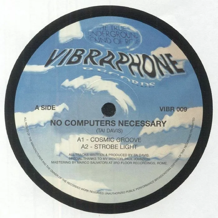 Лицевая сторона обложки — Tai DAVIS — No Computers Necessary (reissue)