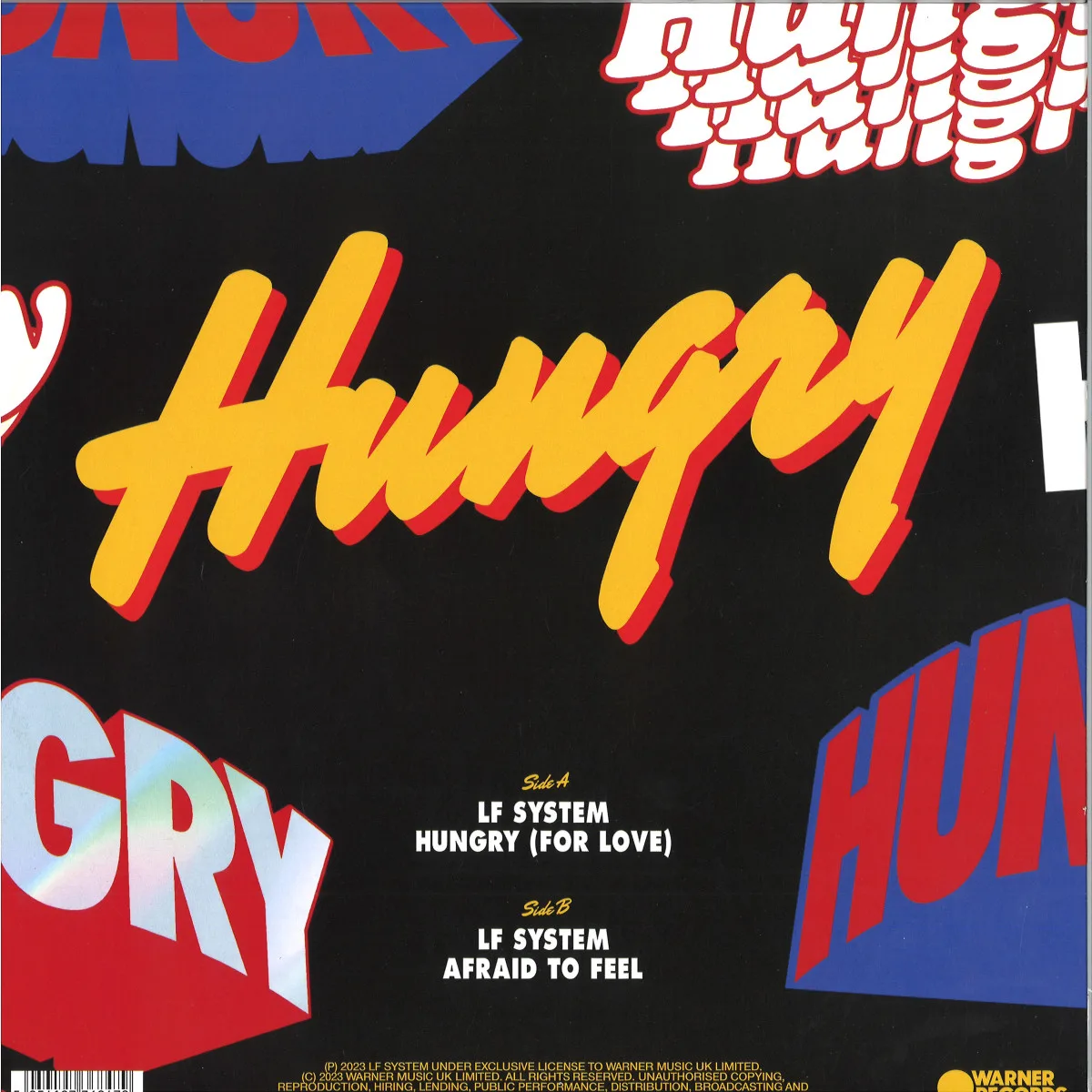 Обратная сторона обложки — Lf System — Hungry (For Love) / Afraid To Feel
