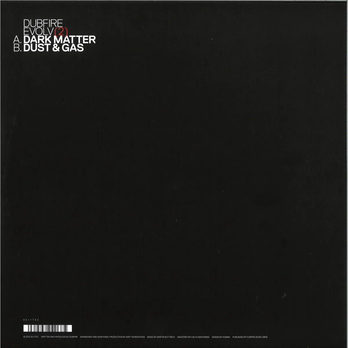 Обратная сторона обложки — Dubfire — Dark Matter