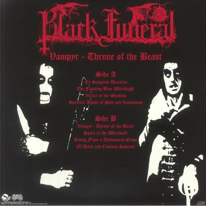 Back cover — BLACK FUNERAL — Vampyr: Throne Of The Beast