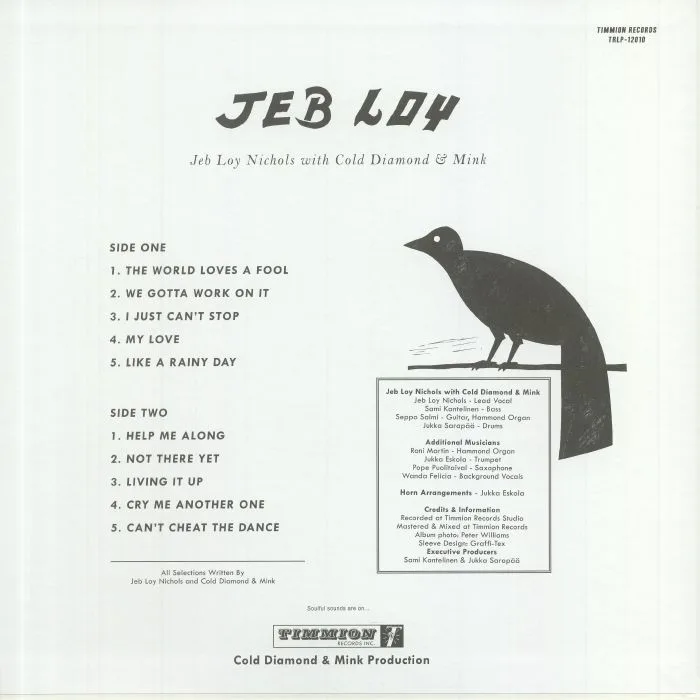 Обратная сторона обложки — Jeb Loy NICHOLS with COLD DIAMOND & MINK — Jeb Loy