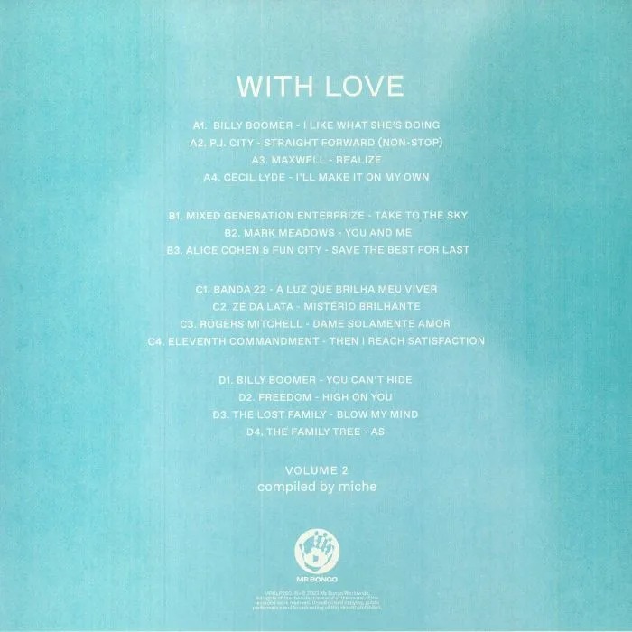 Обратная сторона обложки — MICHE / VARIOUS — With Love: Volume 2 Compiled By Miche