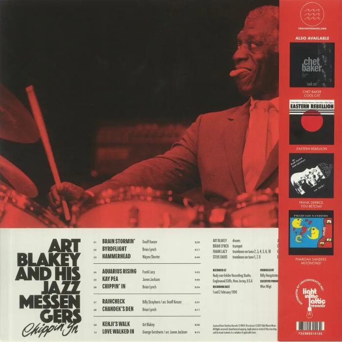 Back cover — Art BLAKEY & THE JAZZ MESSENGERS — Chippin In