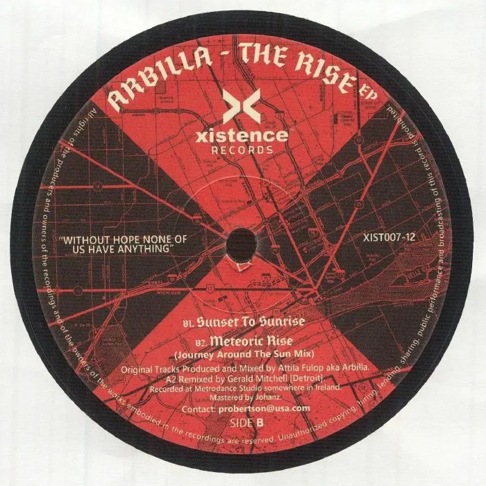Back cover — ARBILLA — The Rise EP