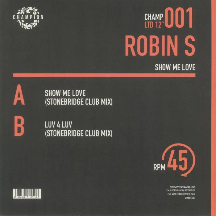 Обратная сторона обложки — ROBIN S — Show Me Love
