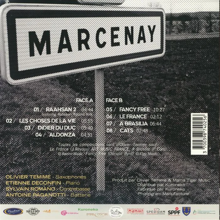 Back cover — Olivier TEMIME — Marcenay Encore