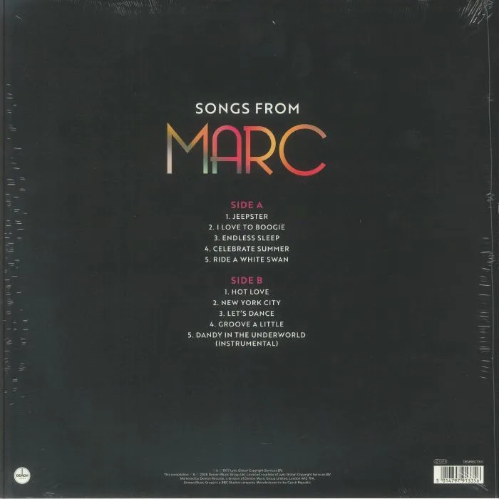 Back cover — T REX — Songs From Marc (Record Store Day RSD 2026)