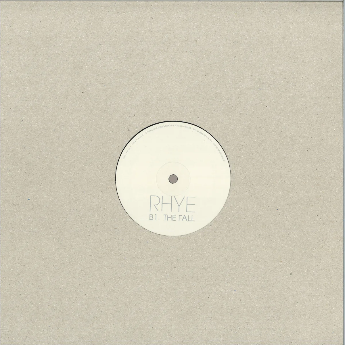 Back cover — Rhye — The Fall