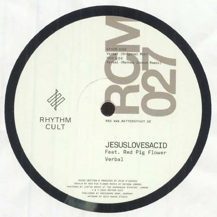 Лицевая сторона обложки — JESUSLOVESACID feat RED PIG FLOWER — Verbal