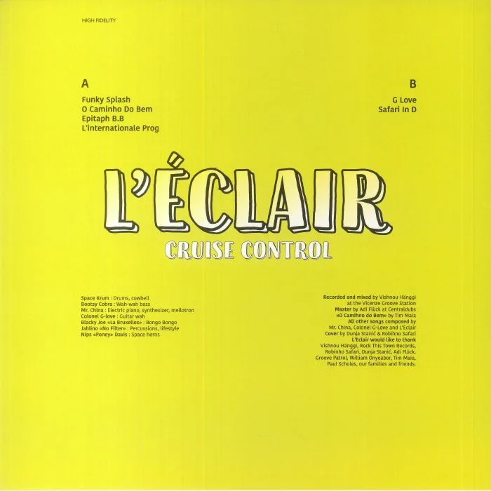 Обратная сторона обложки — L'ECLAIR — Cruise Control