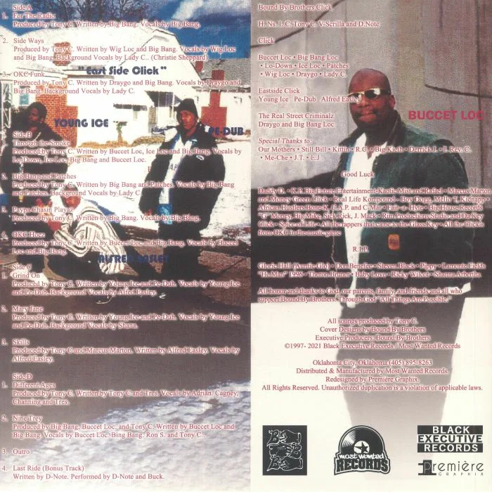 Back cover — BOUND BY BROTHERS — OKC Funk 1997-2021 (reissue)
