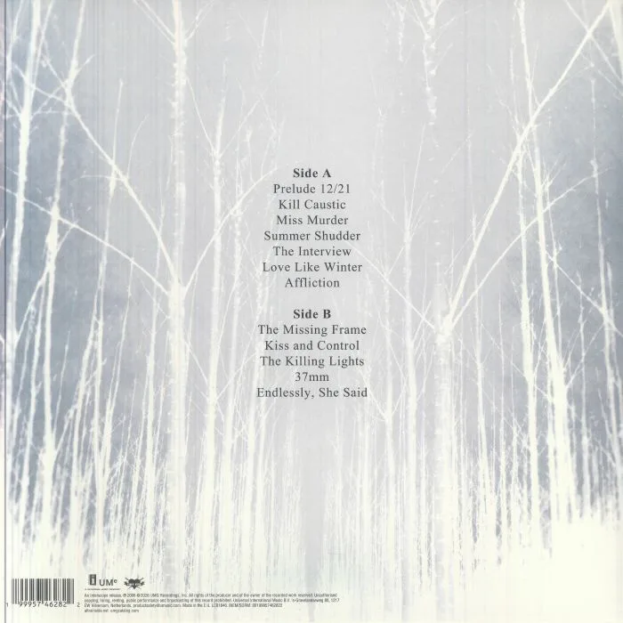 Обратная сторона обложки — AFI — Decemberunderground (20th Anniversary Edition)