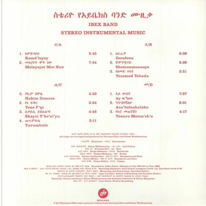 Обратная сторона обложки — IBEX BAND — Stereo Instrumental Music (reissue)