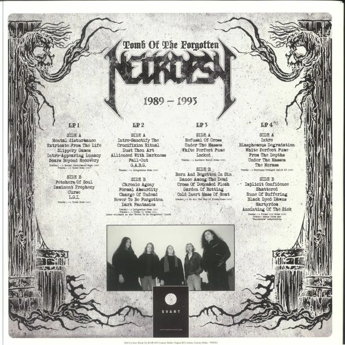 Обратная сторона обложки — NECROPSY — Tomb Of The Forgotten: The Complete Demo Recordings 1989-1993