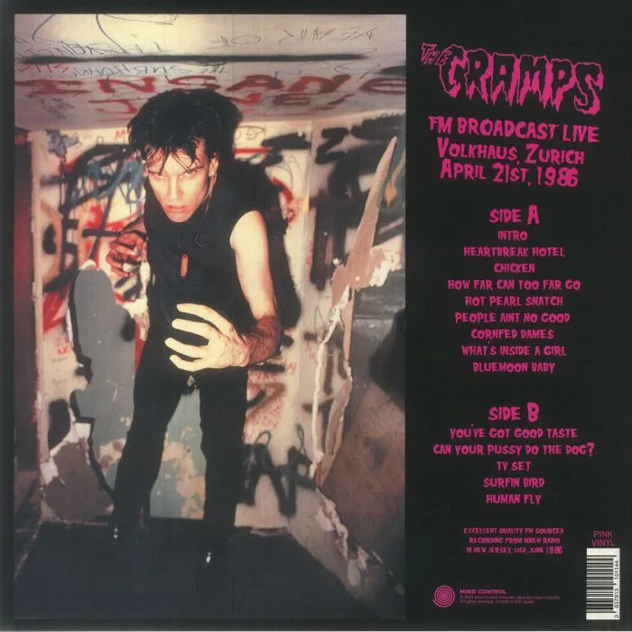 Back cover — The CRAMPS — Hot Pearl Radio Broadcast