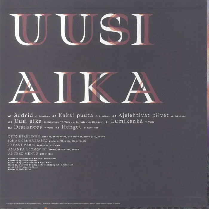 Обратная сторона обложки — UUSI AIKA — Uusi Aika