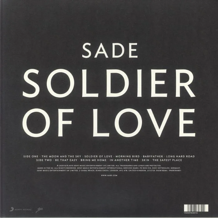 Back cover — SADE — Soldier Of Love (reissue)